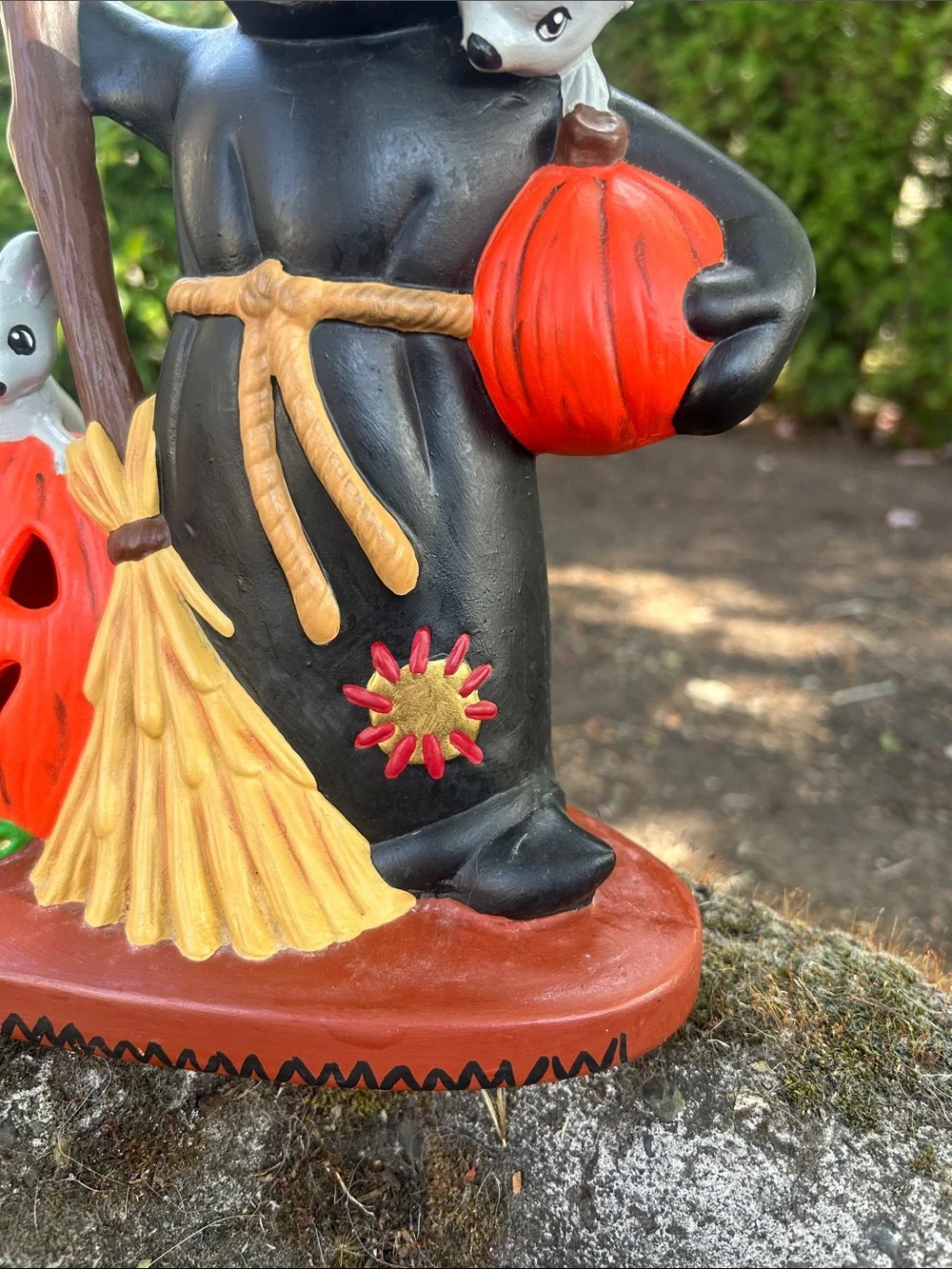 Halloween Pumpkin Ghost Mouse Lamp 12”